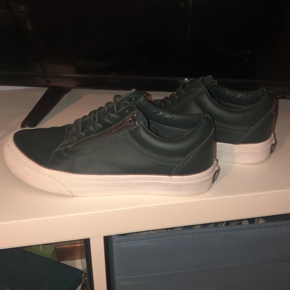 Leather Old Skool Zip Vans